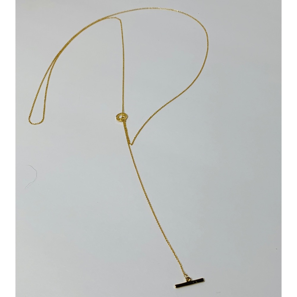Dainty Gold Chain with Toggle & Loop Design - Picture 2 of 4